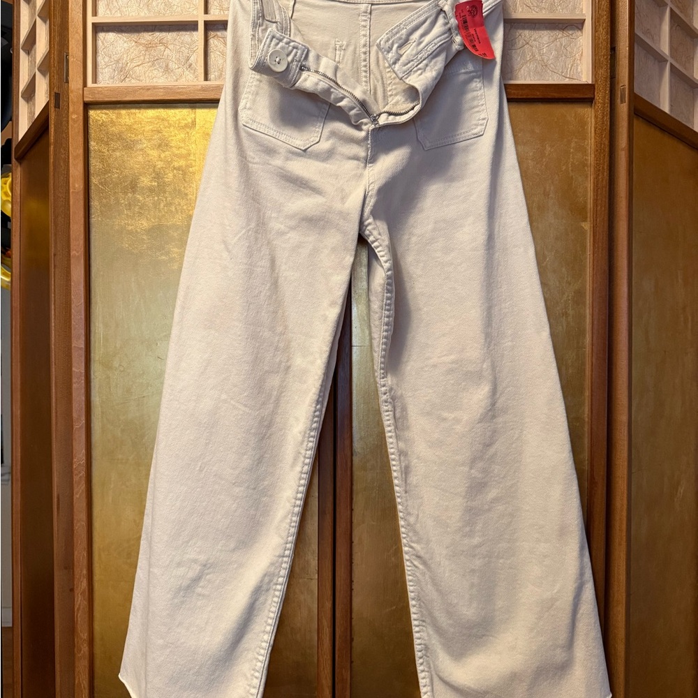 Zara Cream Wide Leg Pants